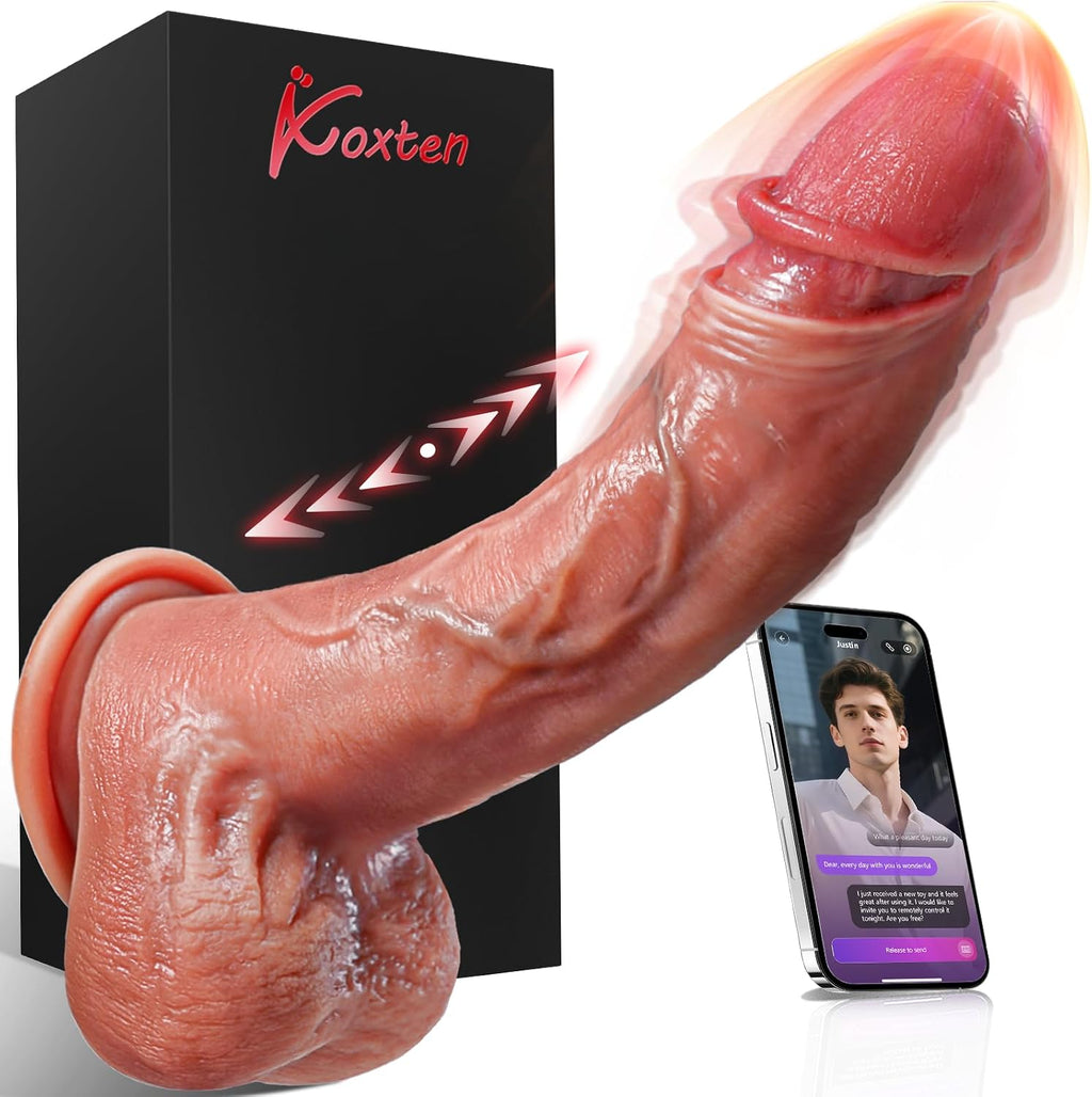 Koxten Consolador de empuje juguetes sexuales vibrador \u2013 Pene...