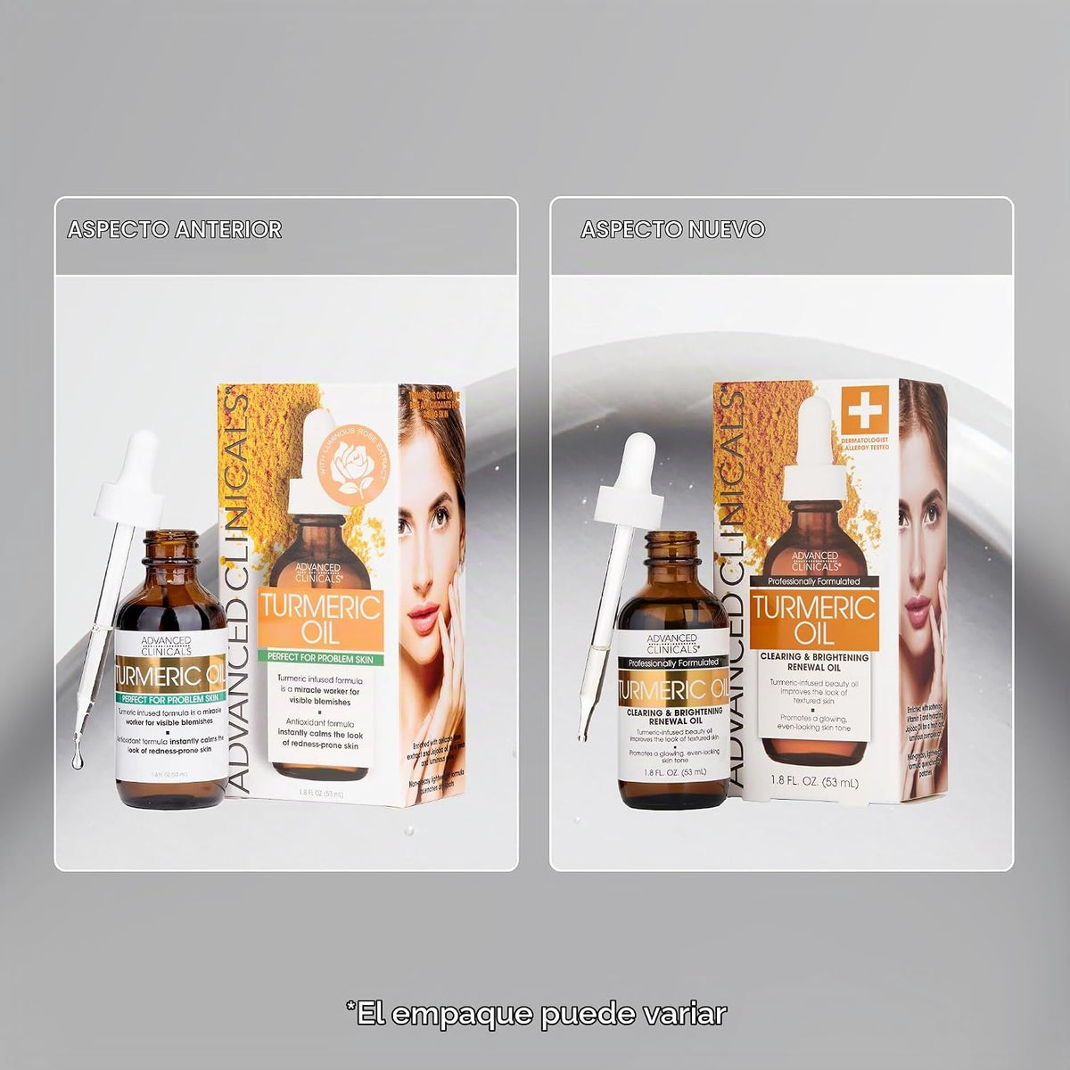 Advanced Clinicals - Suero de aceite de cúrcuma para la cara | Suer...