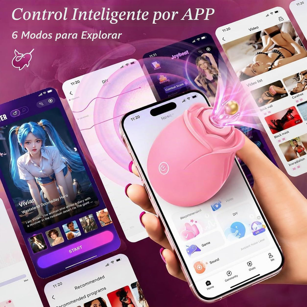 Gasevimo Vibrador de juguete sexual rosa para mujeres, control de a...