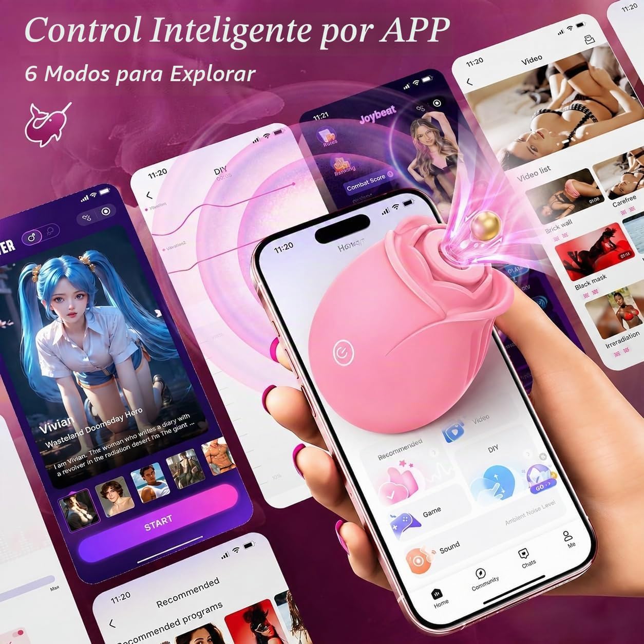 Gasevimo Vibrador de juguete sexual rosa para mujeres, control de a...