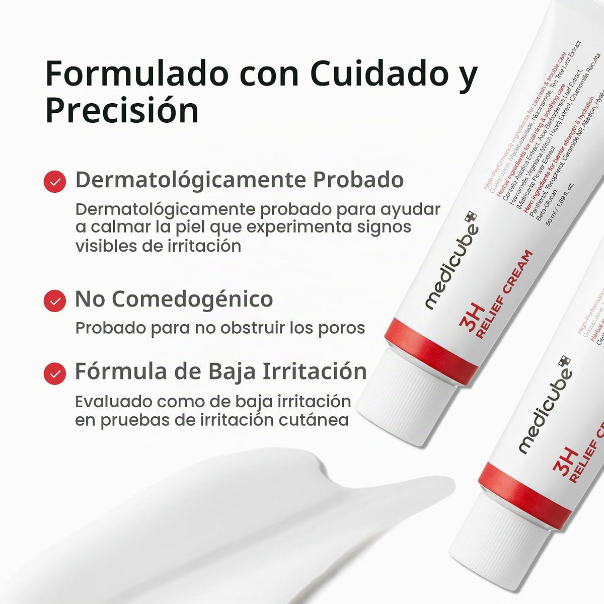 medicube Crema de alivio diario 3H para todo tipo de piel y cuidado...