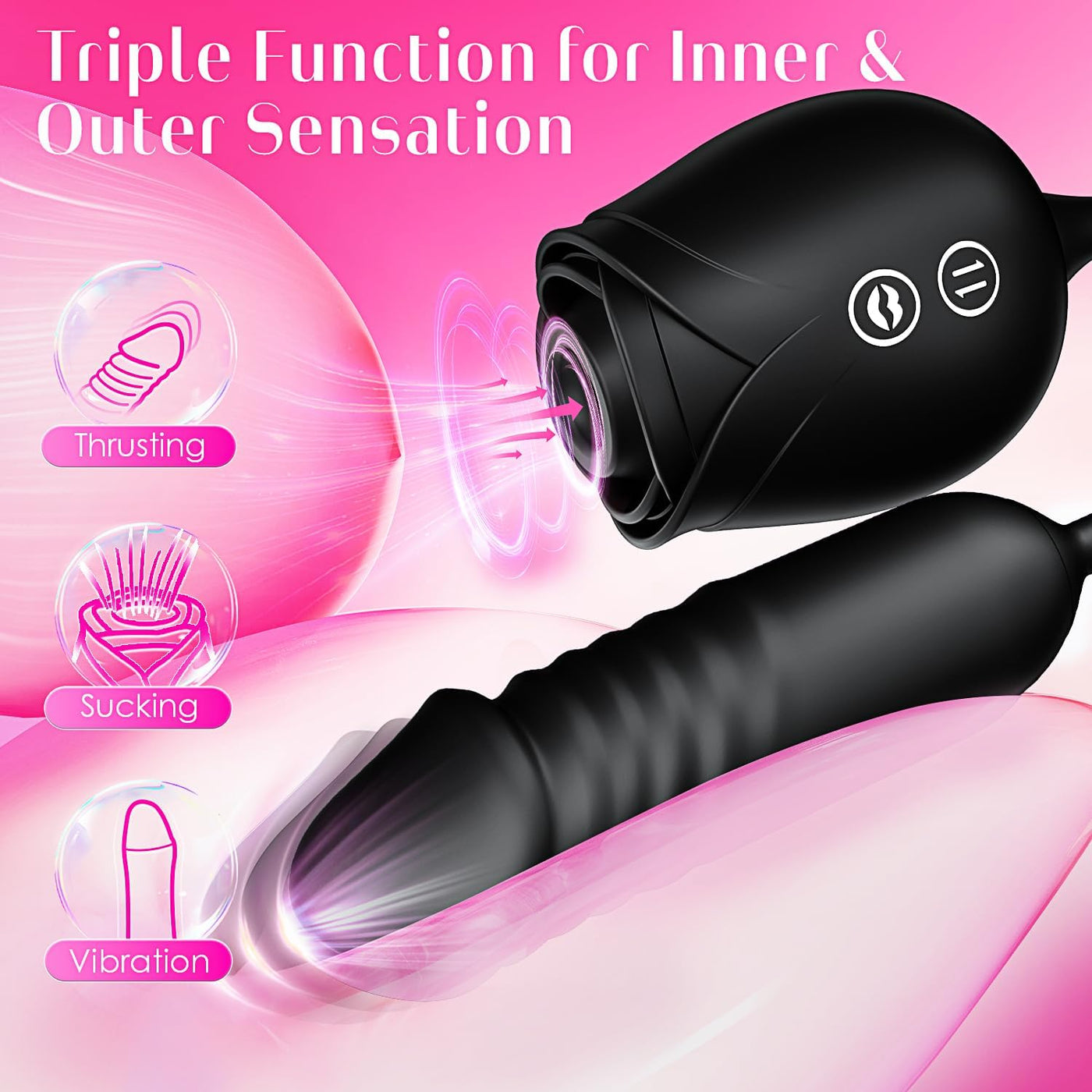 Consoladore Vibrador para Mujeres - MOOLIGIRL Control por APP Rosa,...