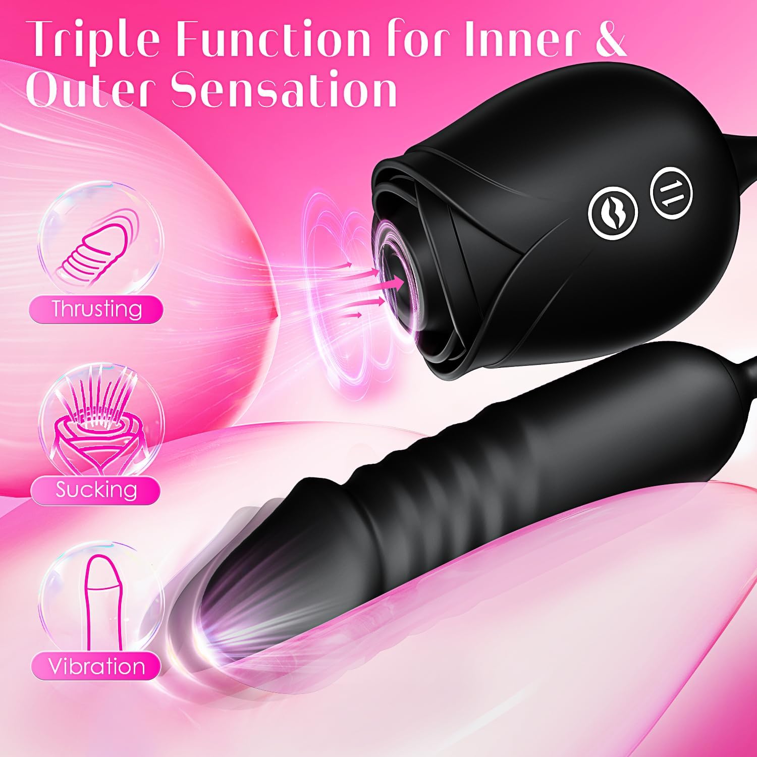 Consoladore Vibrador para Mujeres - MOOLIGIRL Control por APP Rosa,...