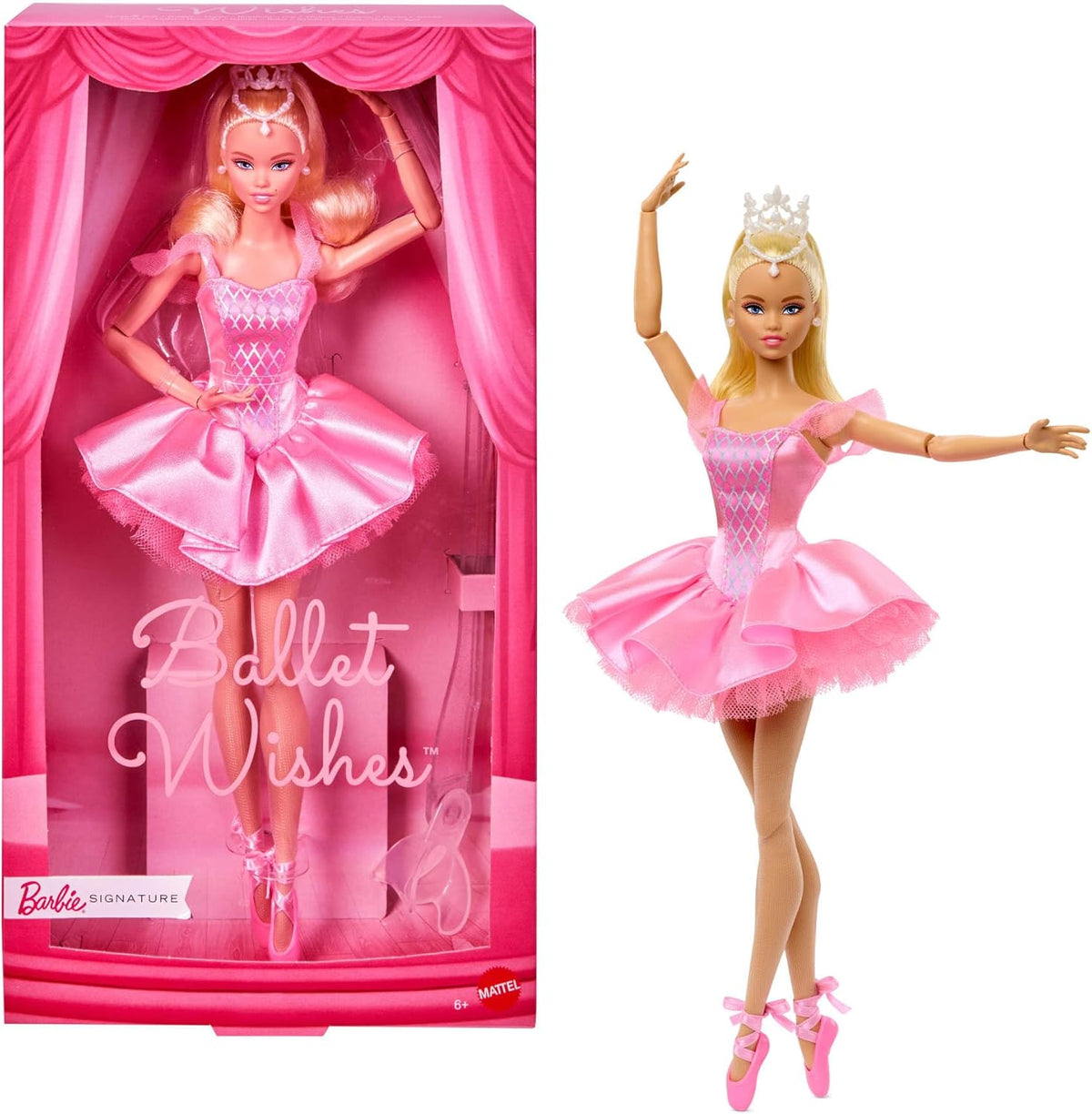 Barbie Signature Ballet Wishes - Muñeca rubia con tutú rosa | Muñec...