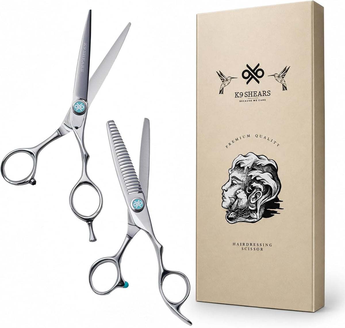 K9 Shears Juego de tijeras para el cabello de 6 pulgadas - Tijeras...