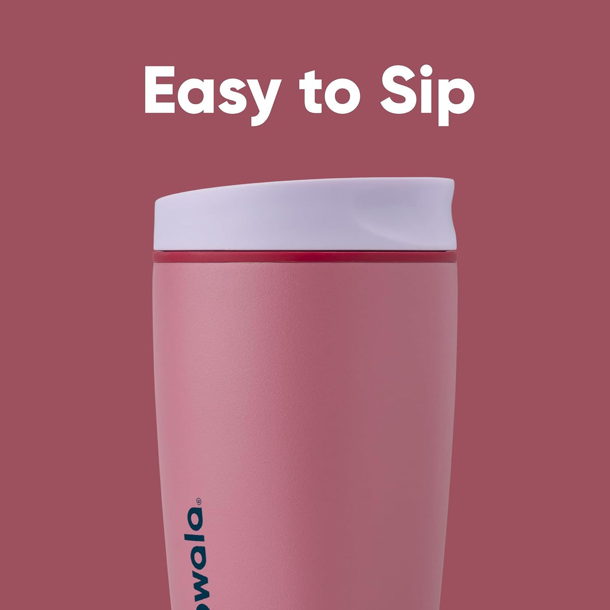 Owala SmoothSip Slider - Vaso de café de acero inoxidable con aisla...