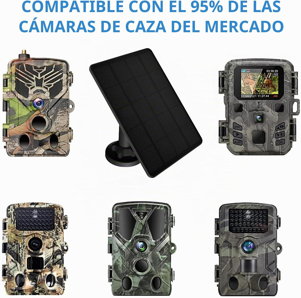 Panel solar para cámara de sendero, fuente de alimentación solar pa...