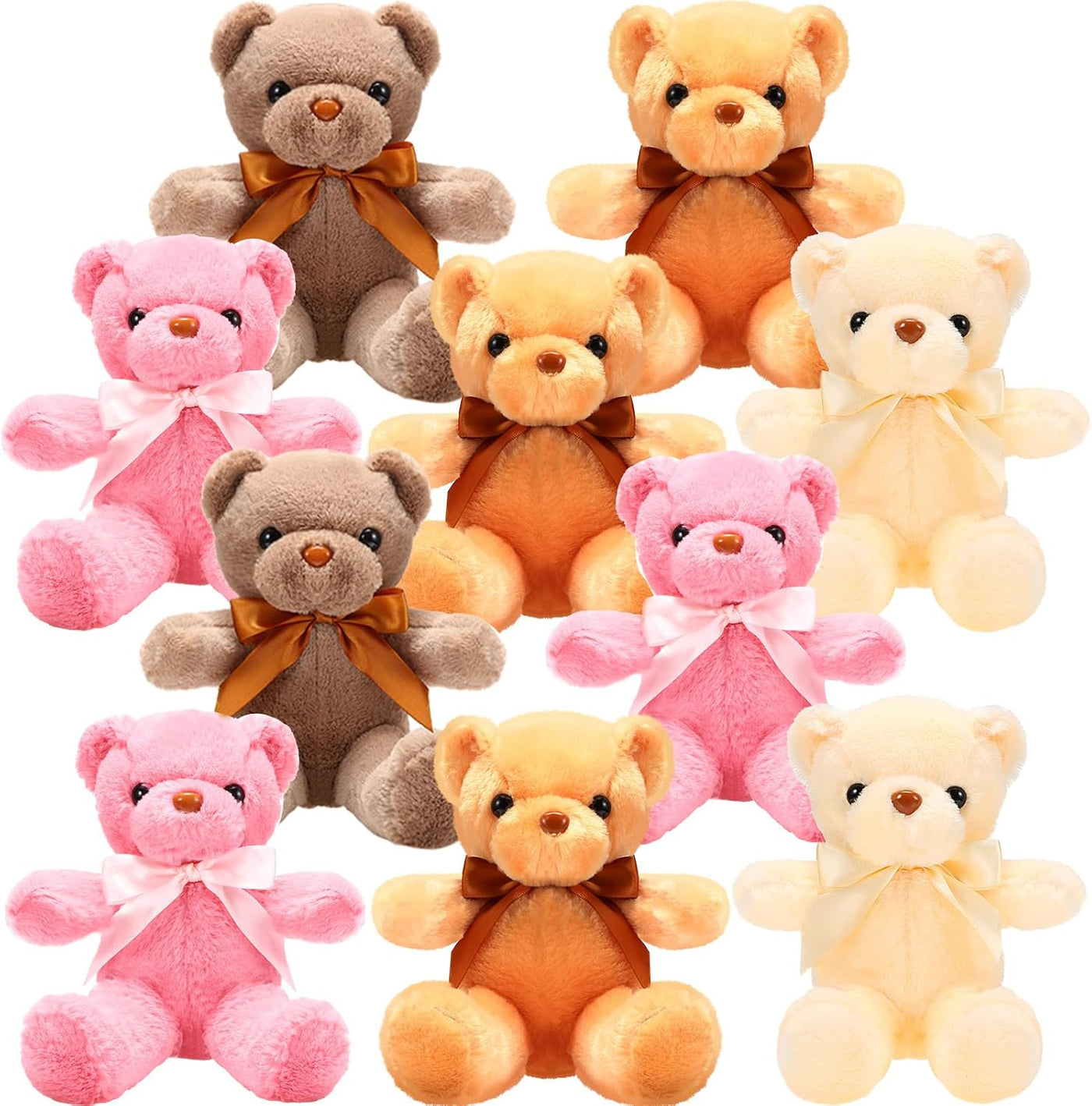 Skylety - Paquete de 10 osos de peluche a granel, recuerdos de fies...