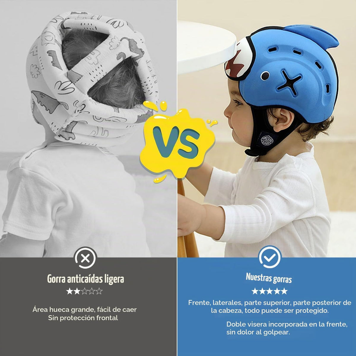 MamboBaby - Casco de seguridad para bebé, protector de cabeza de be...
