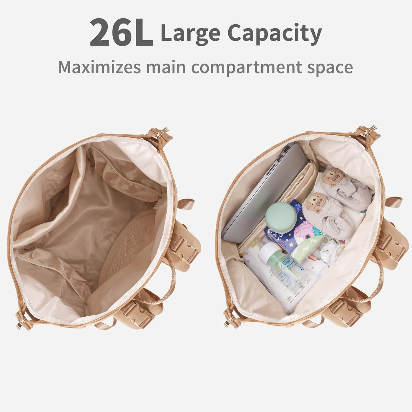 CEI-CEI Bolsa de pañales de neopreno, mochila grande para recién na...