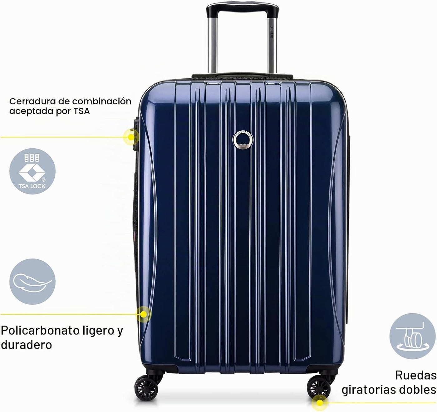 DELSEY PARIS Helium Aero Hardside - Maleta expandible con ruedas gi...