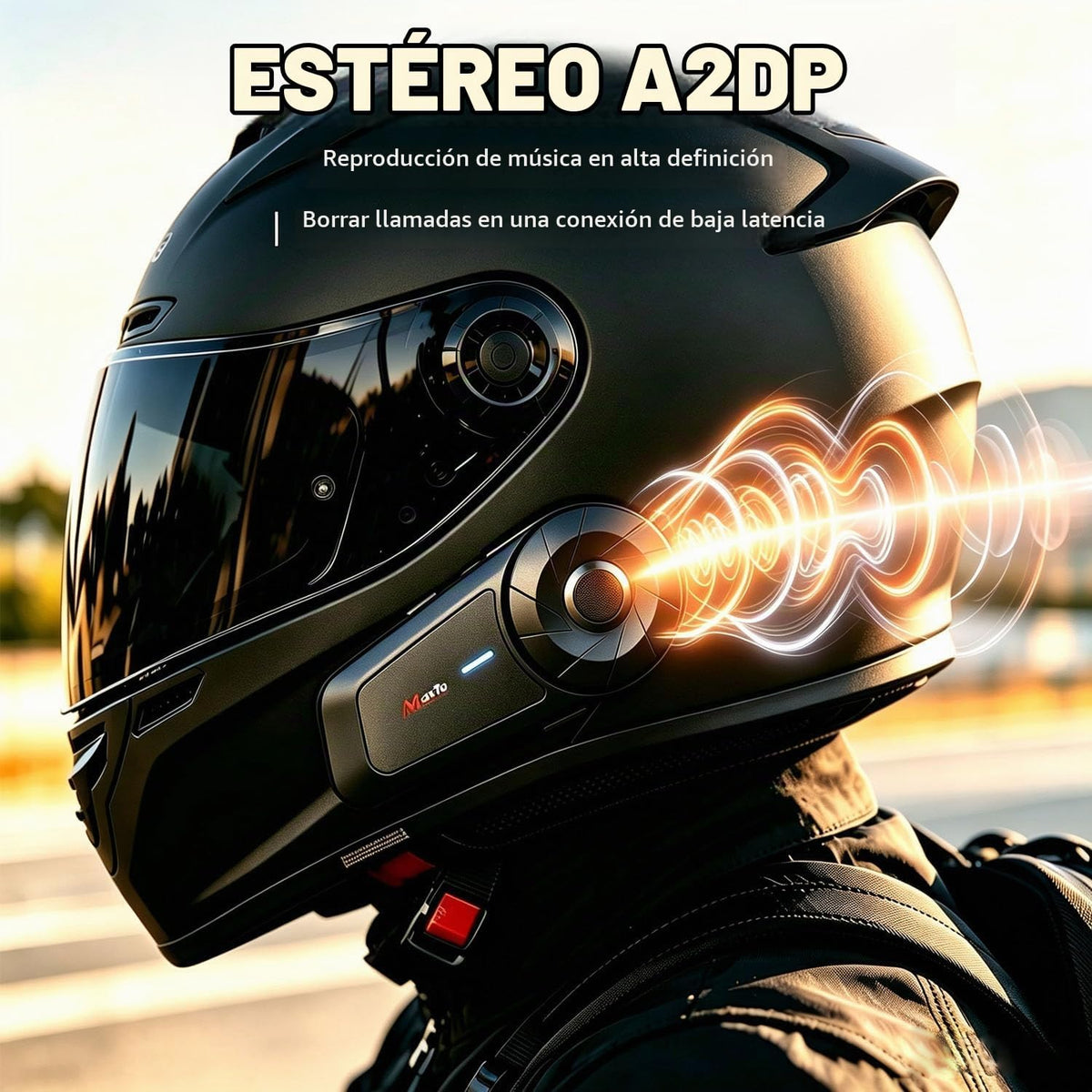 G G-WEI MX1 Auriculares Bluetooth para casco de motocicleta para 2...