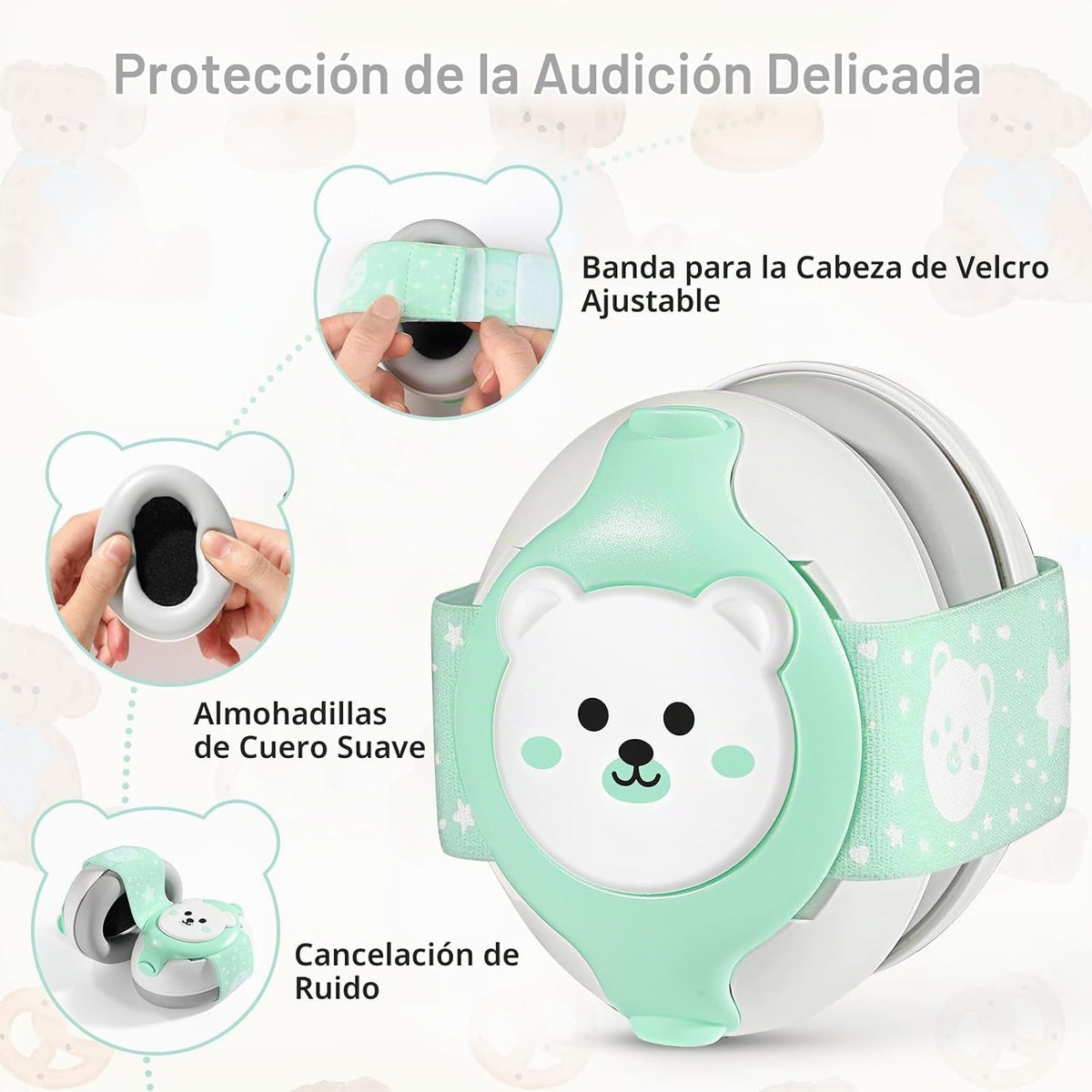 YomauiYee Orejeras para bebé, Auriculares para bebés con cancelació...