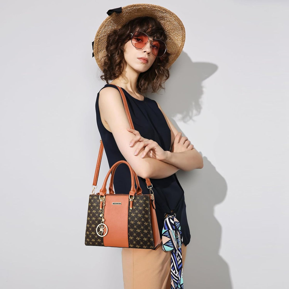 KURGOOL Bolsos y bolsos de mano para mujer, bolso de hombro con asa...