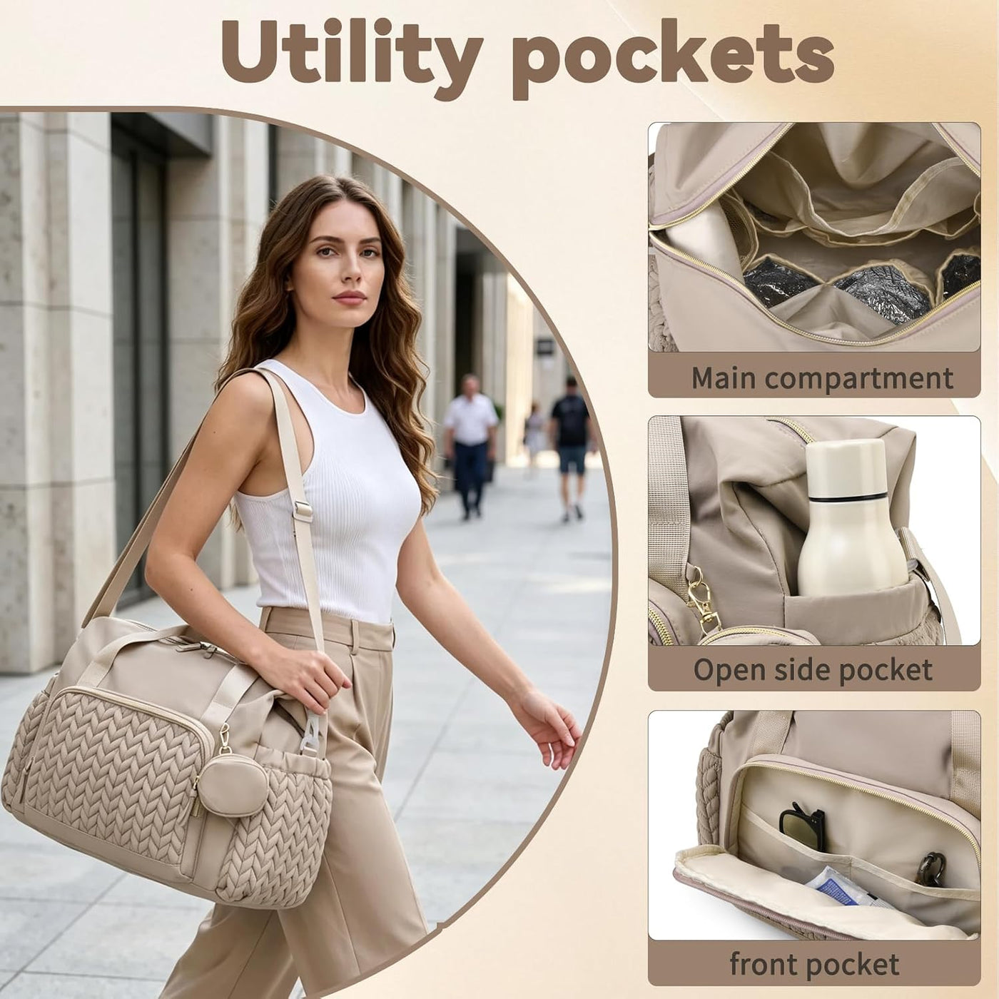 Awanhe Totalizador del bolso de pañales, bolsos de pañales del viaj...