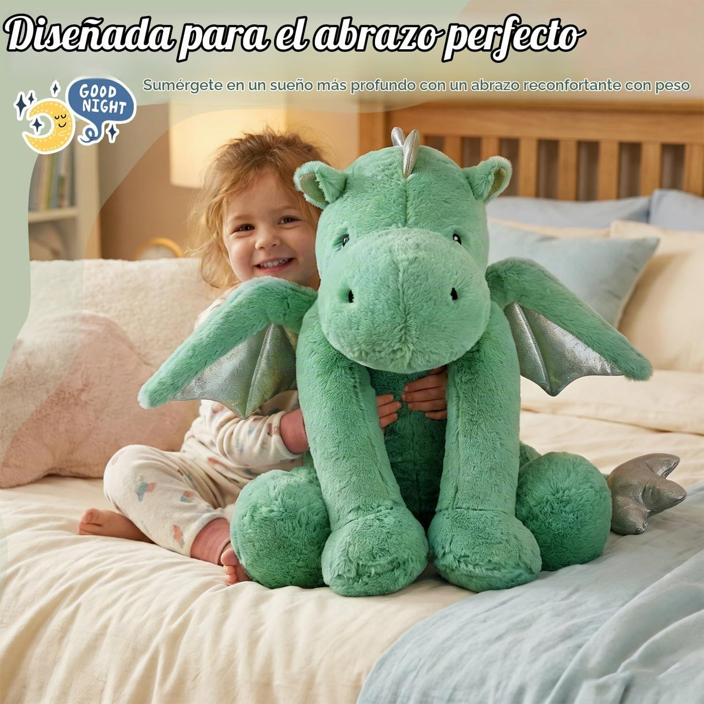ARELUX - Peluche grande de dragón de tamaño extra, lindo pterosauri...