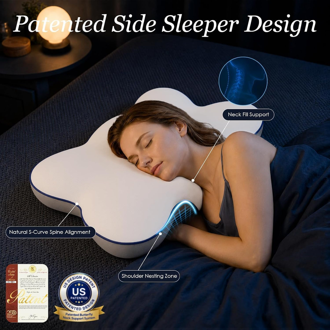 Almohada cervical ultra refrescante para aliviar el dolor de cuello...