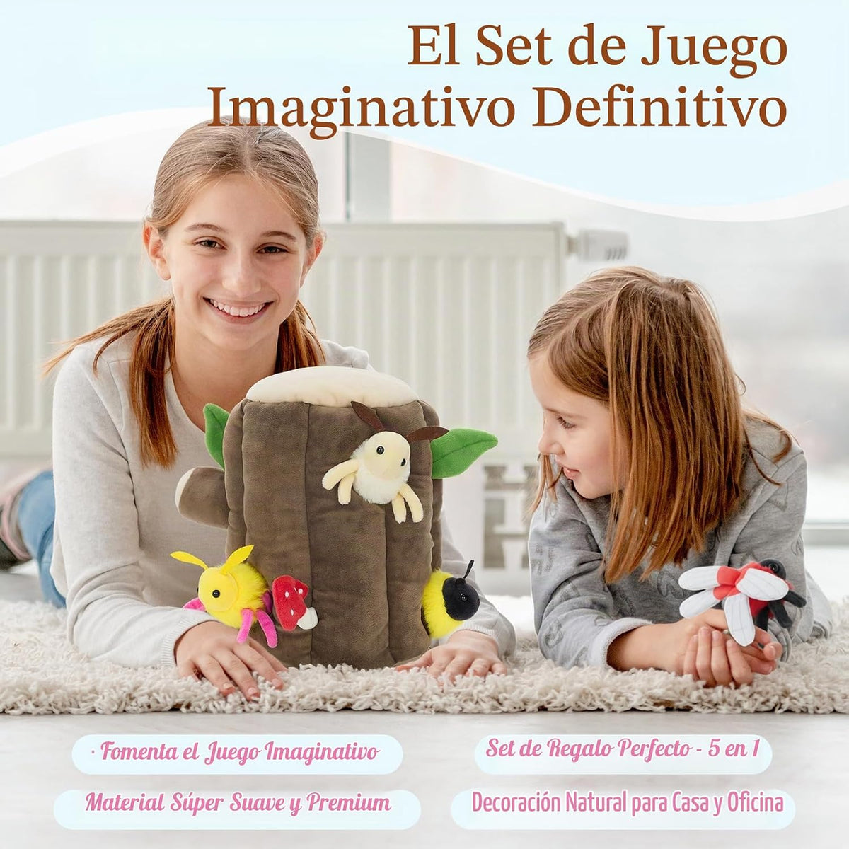 MaoGoLan Juego de 6 juguetes de peluche de insectos voladores con p...