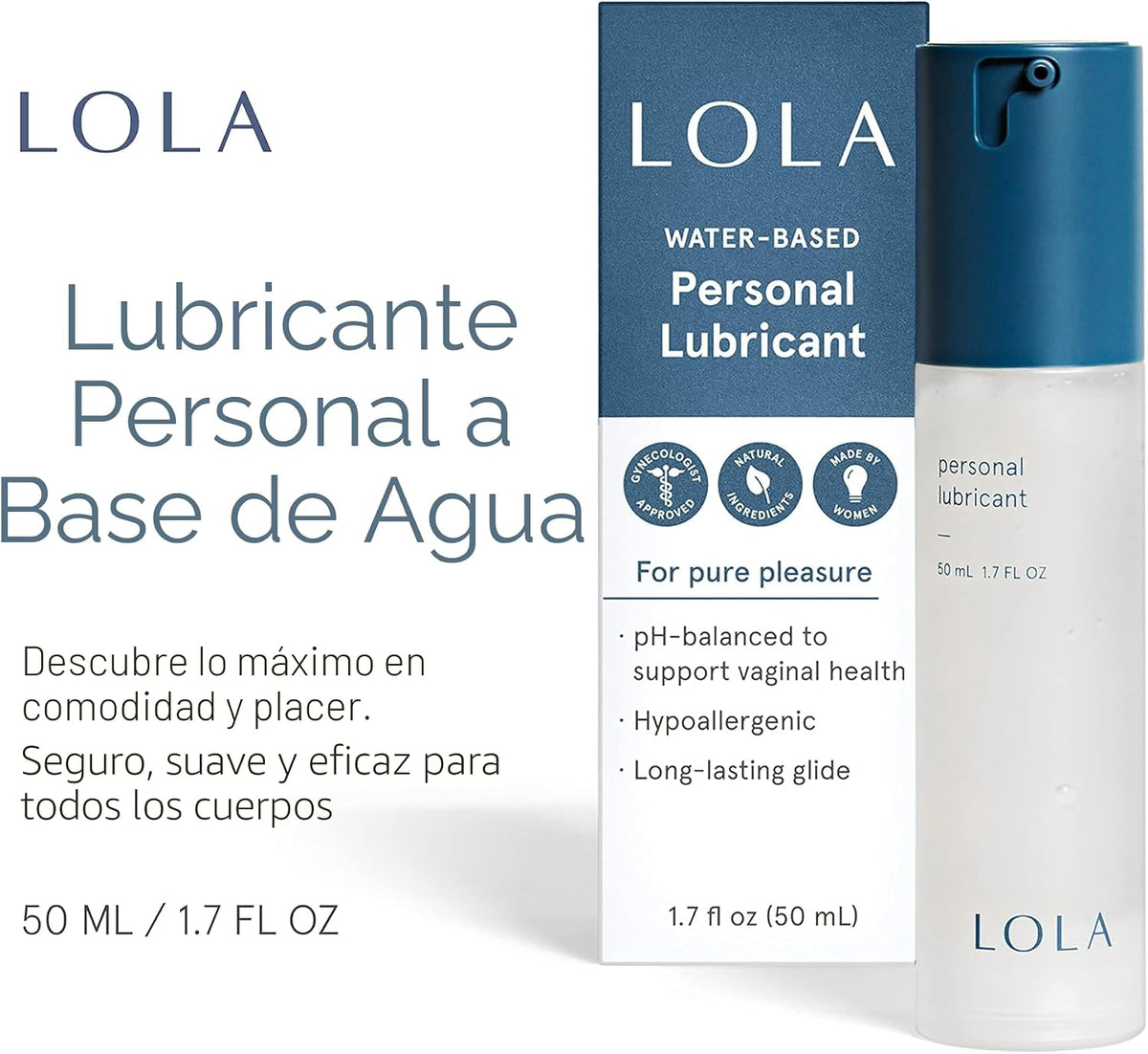 Lubricante personal a base de agua LOLA sin perfume | Suave, pH equ...