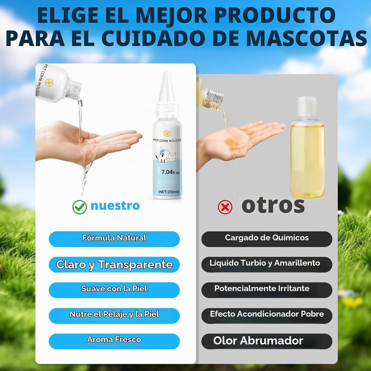 Recambio de spray para cepillo de vapor para mascotas para perros y...