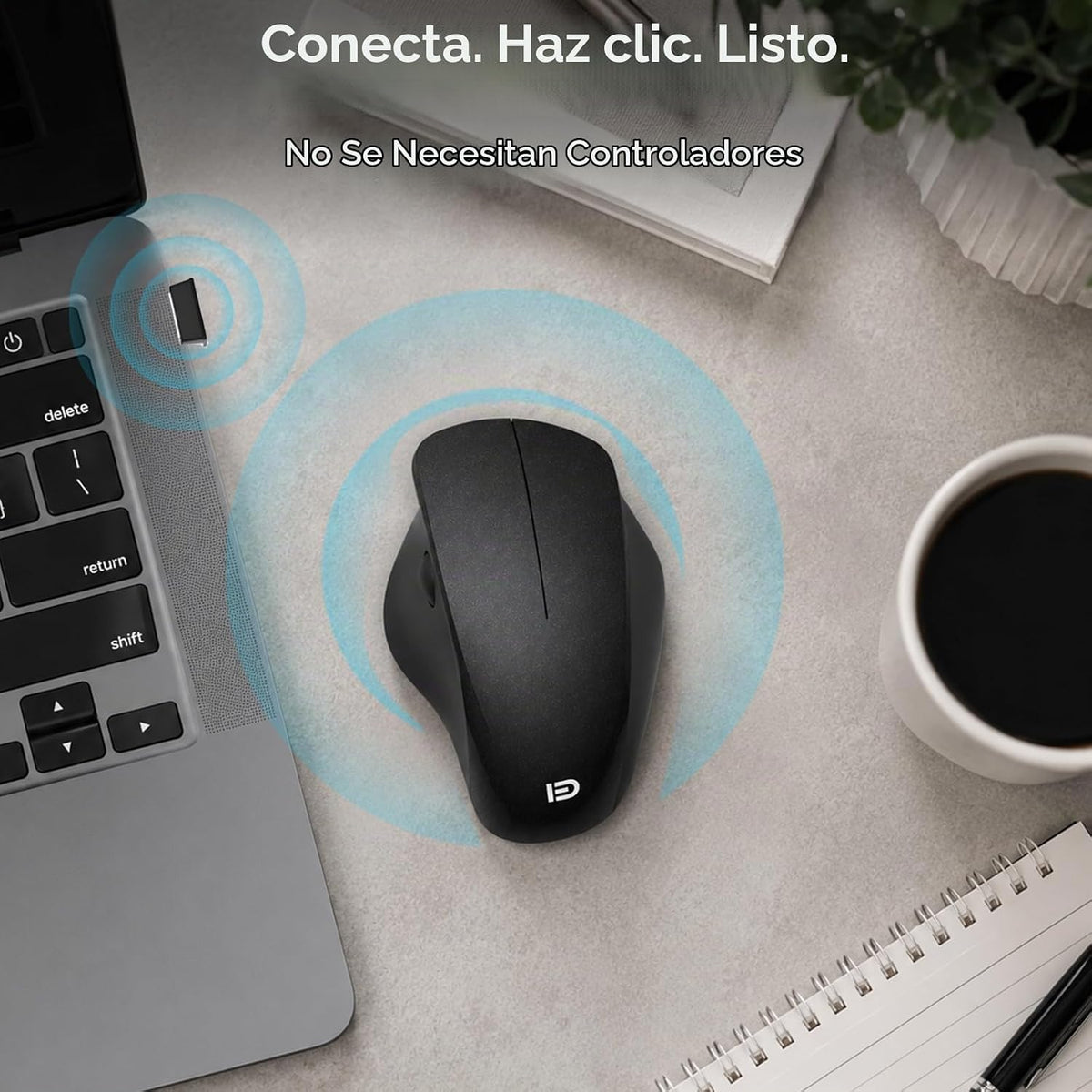 MangoEra Ratón ergonómico inalámbrico, desplazamiento lateral del p...