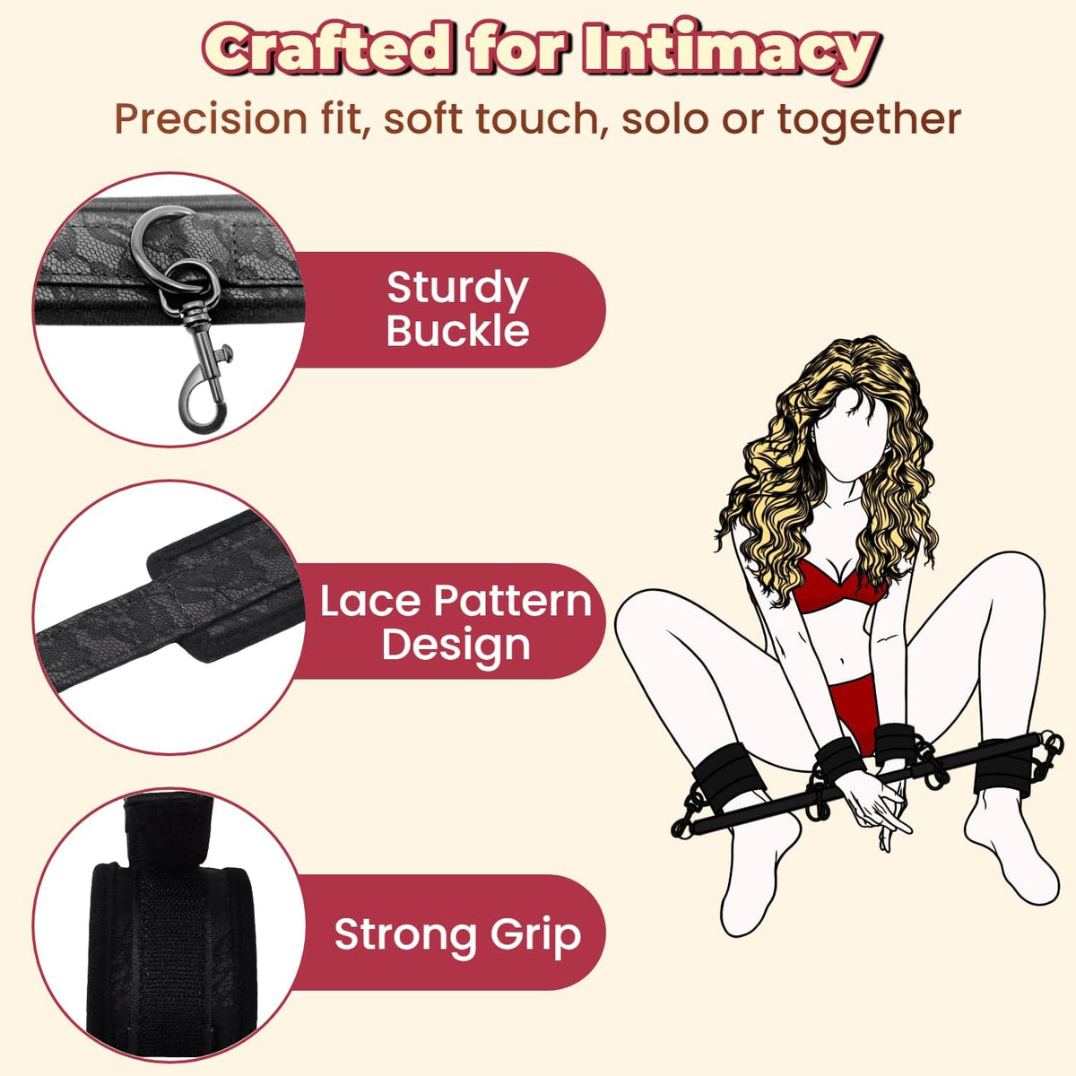 Barra esparcidora Juguetes sexuales BDSM Bondage Restricciones con...