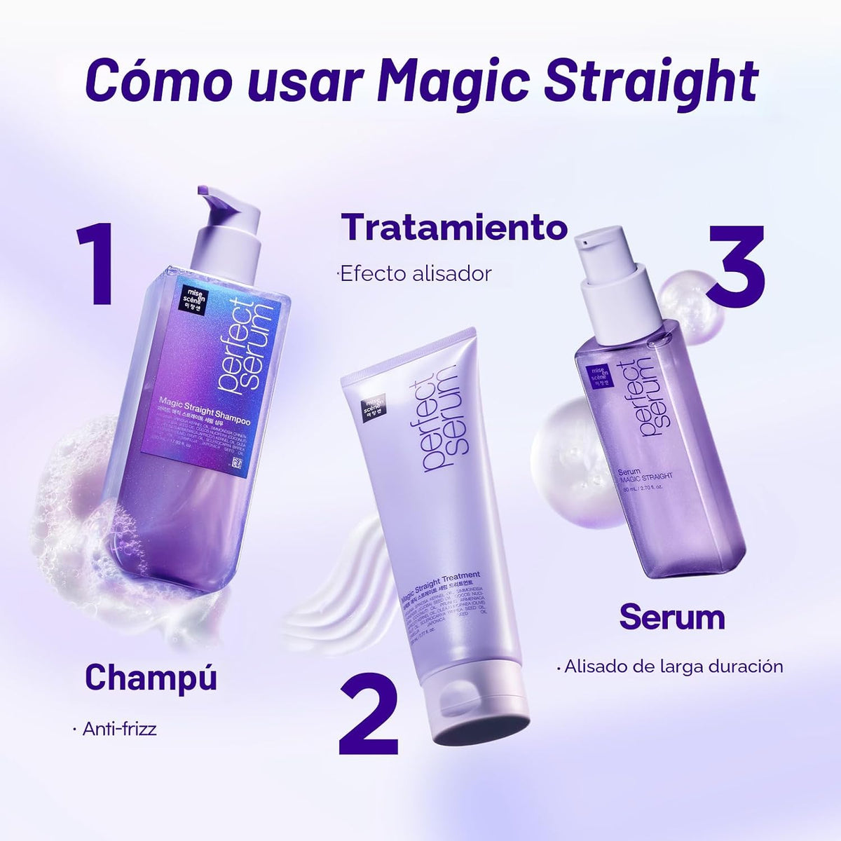 Mise En Scene Perfect Serum Magic Straight Shampoo | Anti-Frizz, pr...