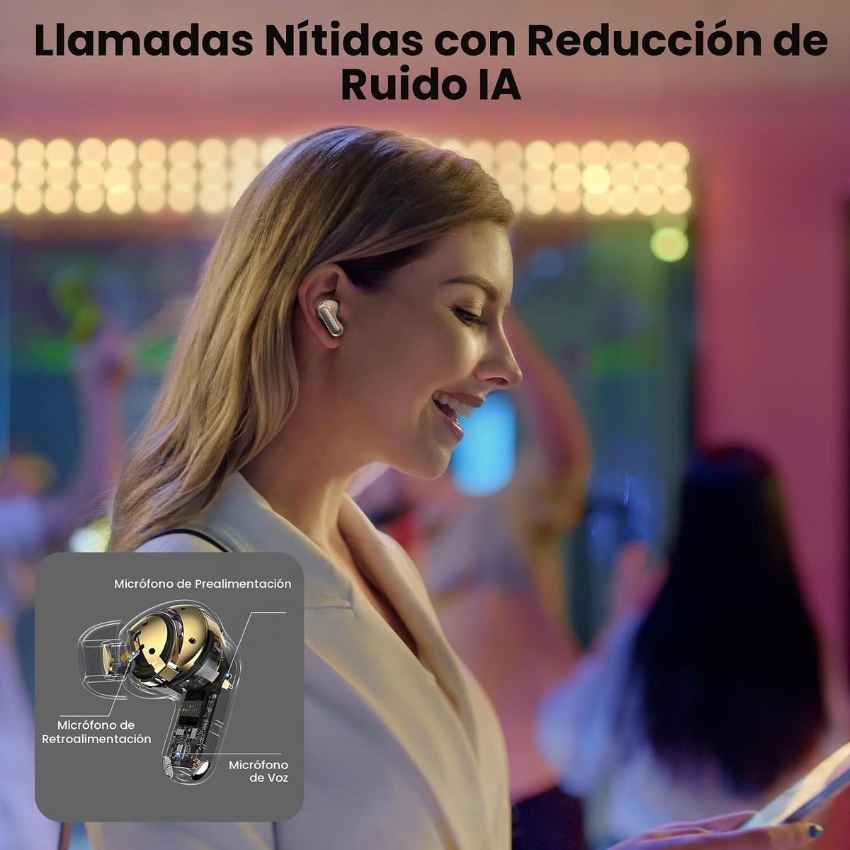 TOZO NC20 Auriculares inalámbricos con cancelación activa de ruido...