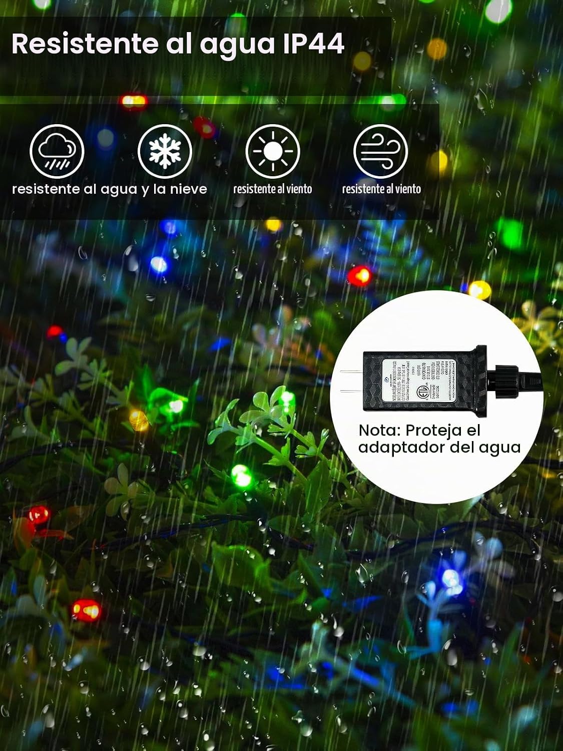 Cadena de luces de Halloween con cambio de color inteligente, 112 p...