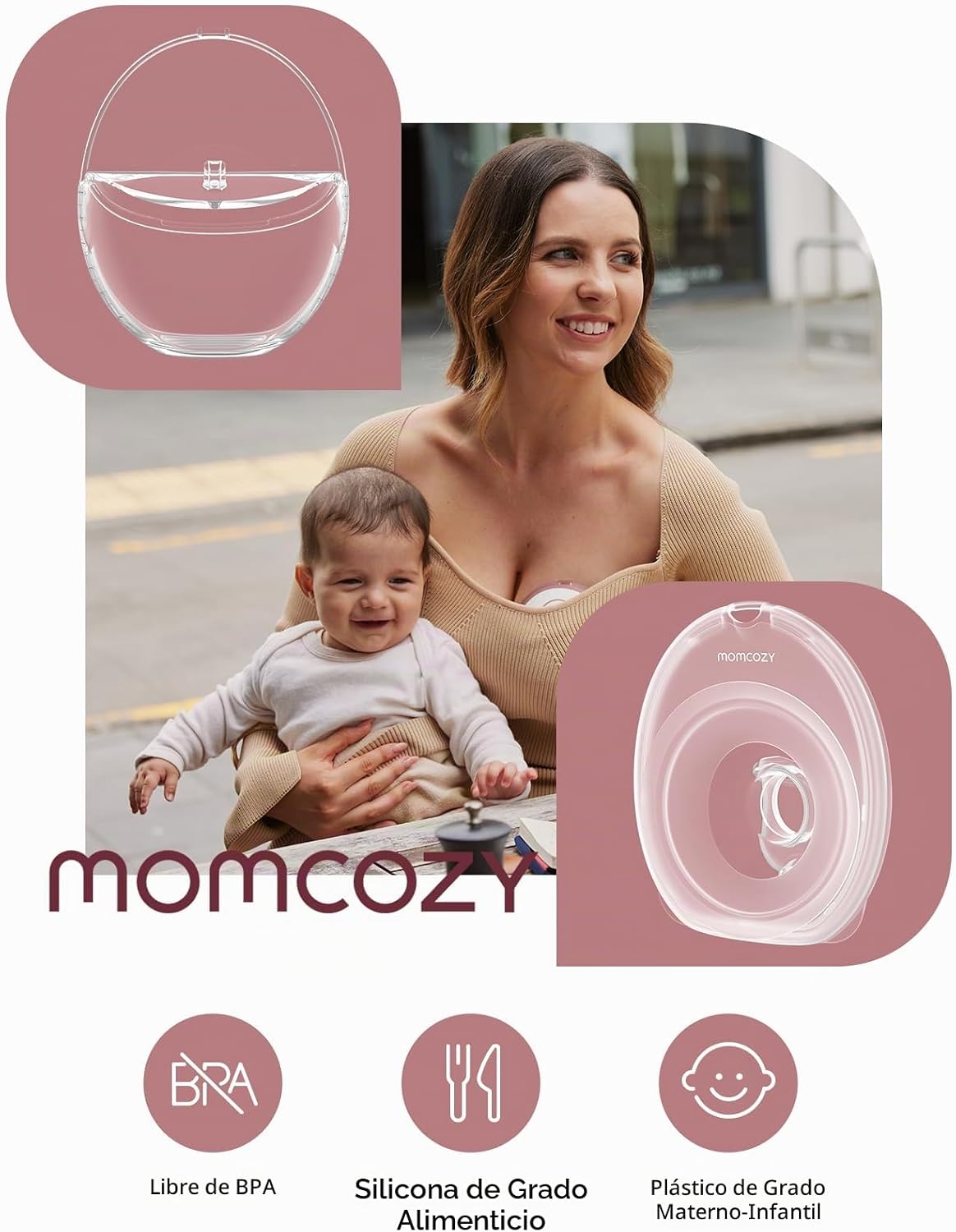 Momcozy - Accesorios de repuesto para extractor de leche M6, brida...