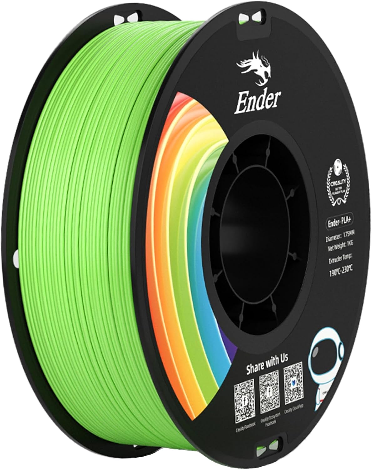 Creality Filamento PLA Plus de 1.75mm, filamento PLA+ mejorado de g...