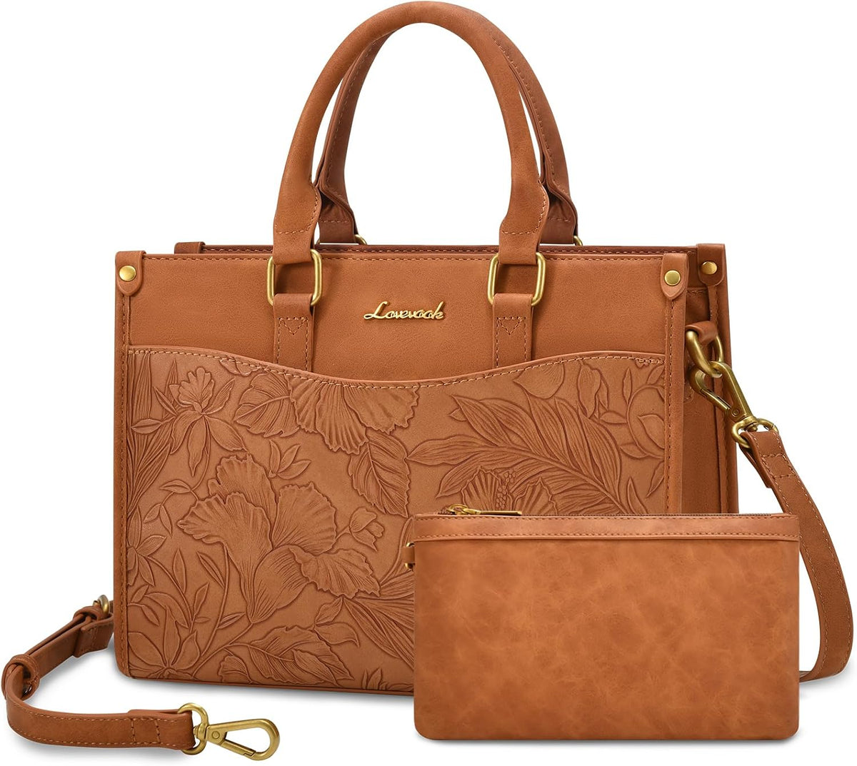 LOVEVOOK Bolsos y bolsos de mano para mujer, elegante bolso de homb...