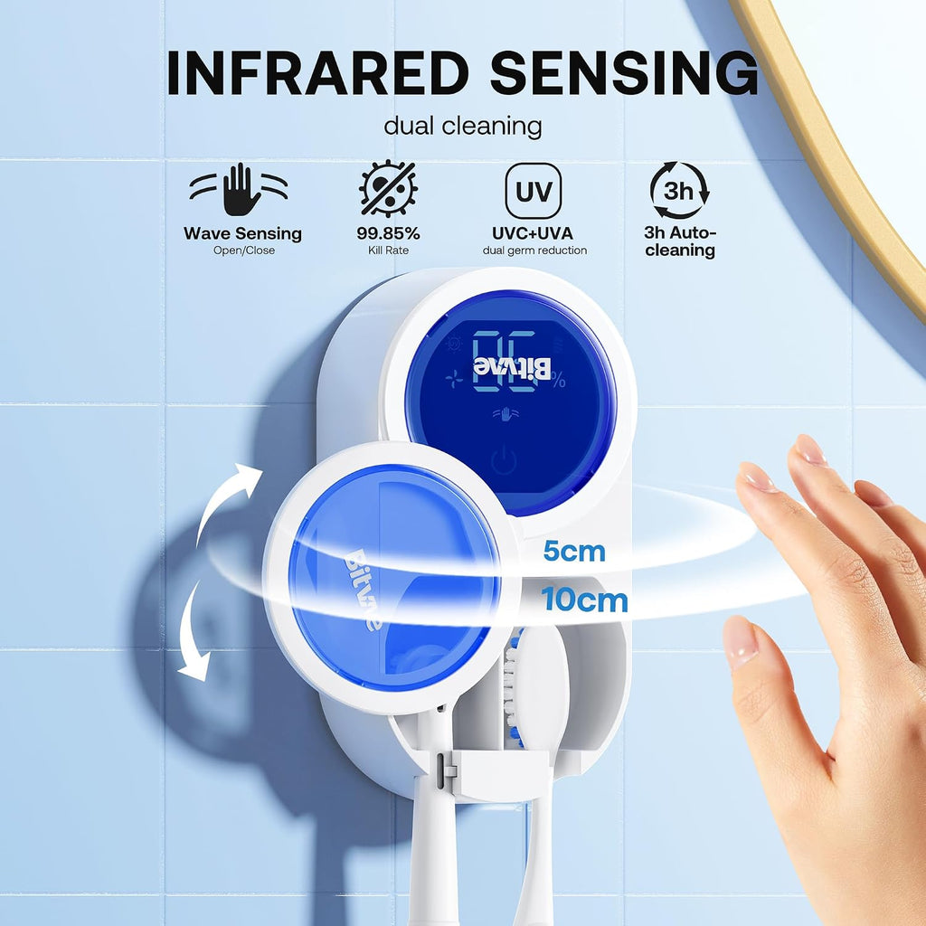 Bitvae - Soporte para cepillo de dientes mejorado para baño 2.0 con...