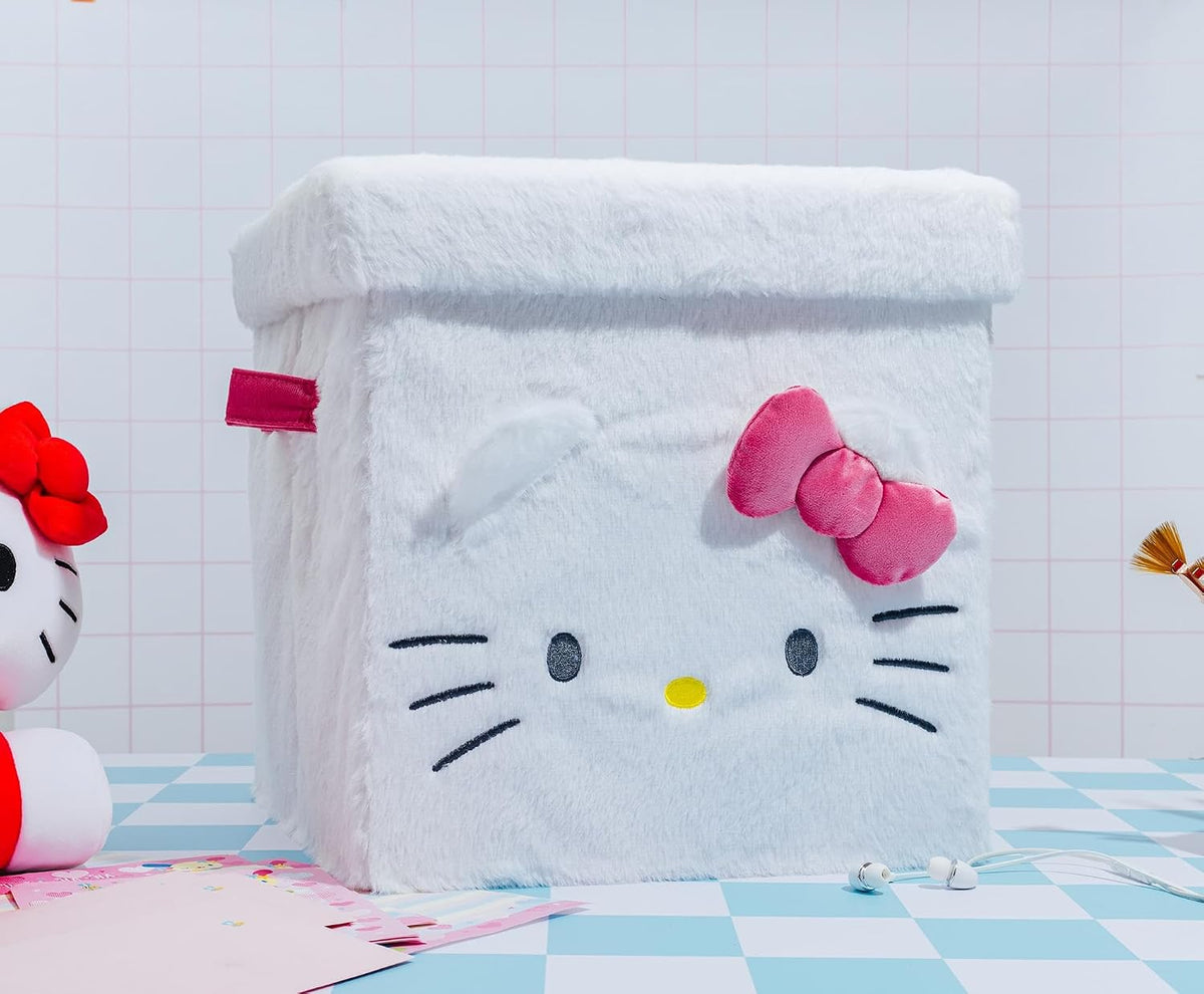 Ukonic Sanrio Hello Kitty - Cubo de almacenamiento de felpa (13 x 1...