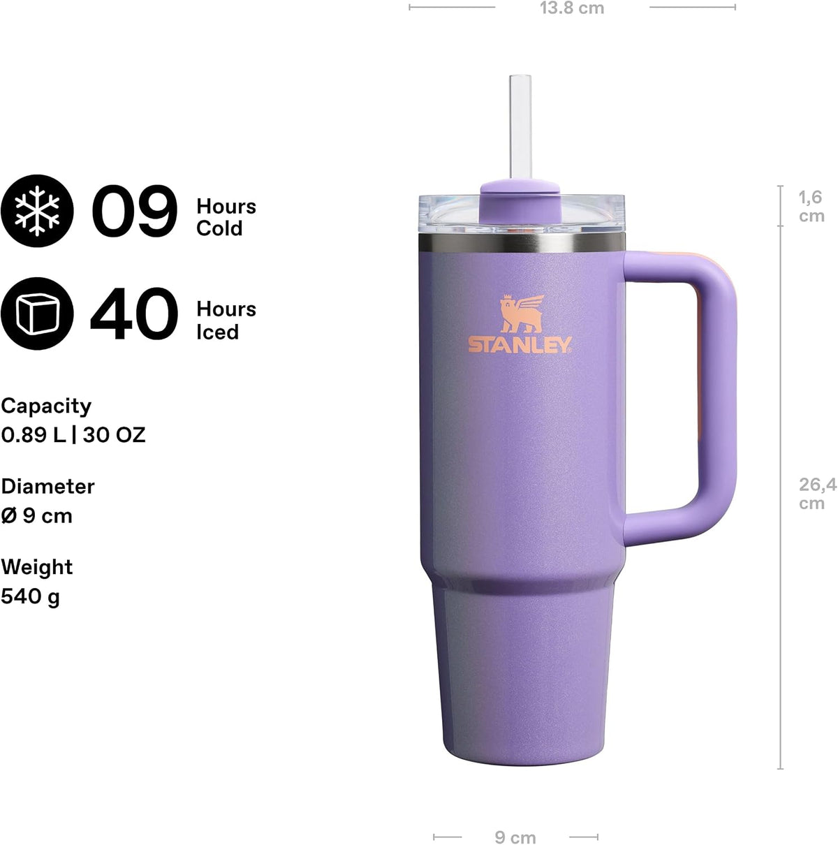 Vaso STANLEY 1913 Quencher H2.0 FlowState 0,89 L - Bígaro brillante...