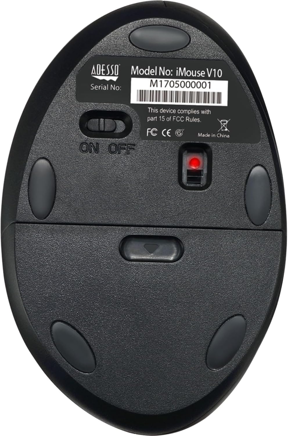Adesso iMouse V10-2.4GHz - Mini ratón ergonómico vertical inalámbri...