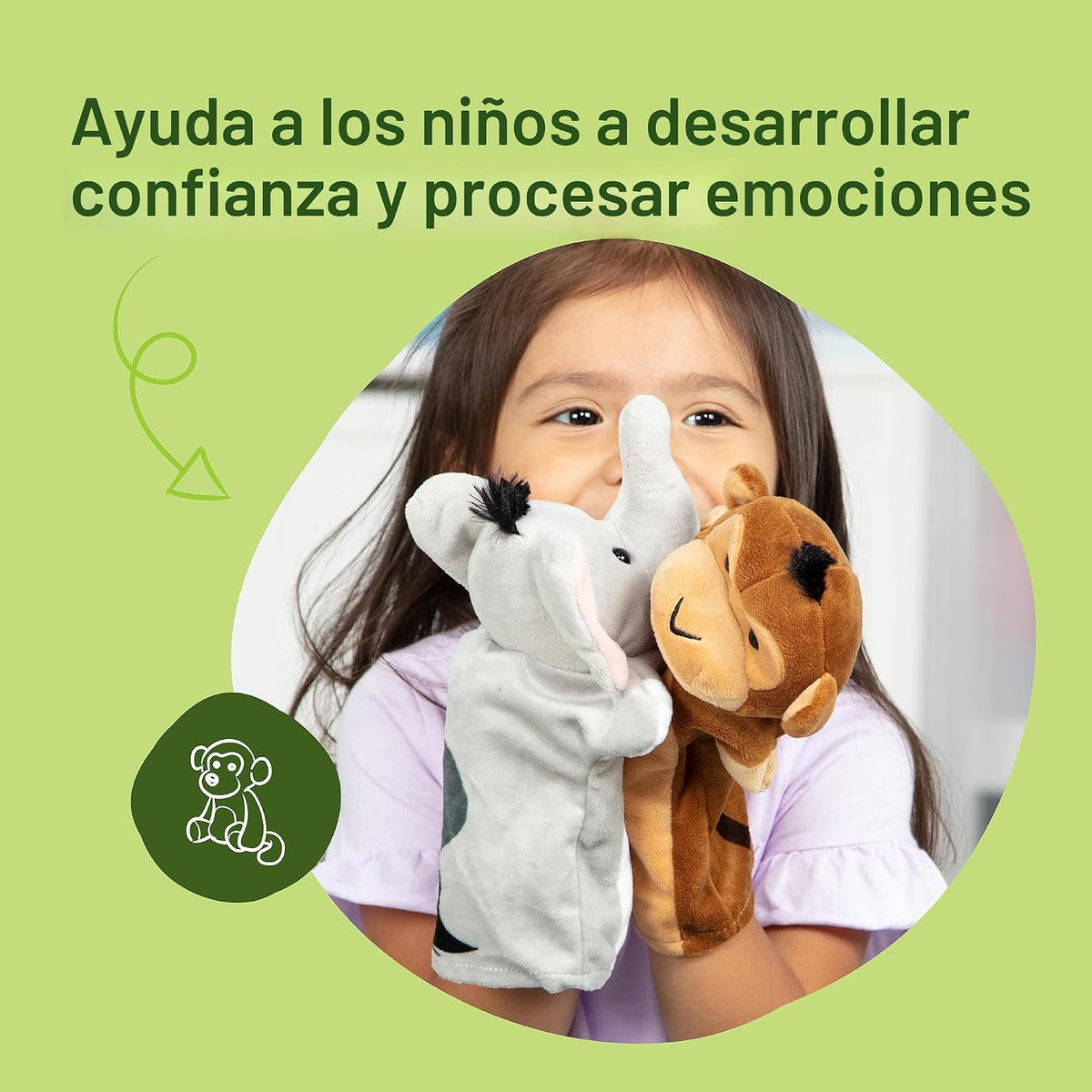 Melissa &amp; Doug Safari Buddies - Marionetas de mano, juego de 6...