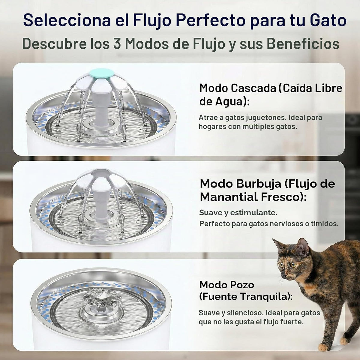 Wonder Creature Fuente de agua para gatos con 4 filtros y 4 esponja...