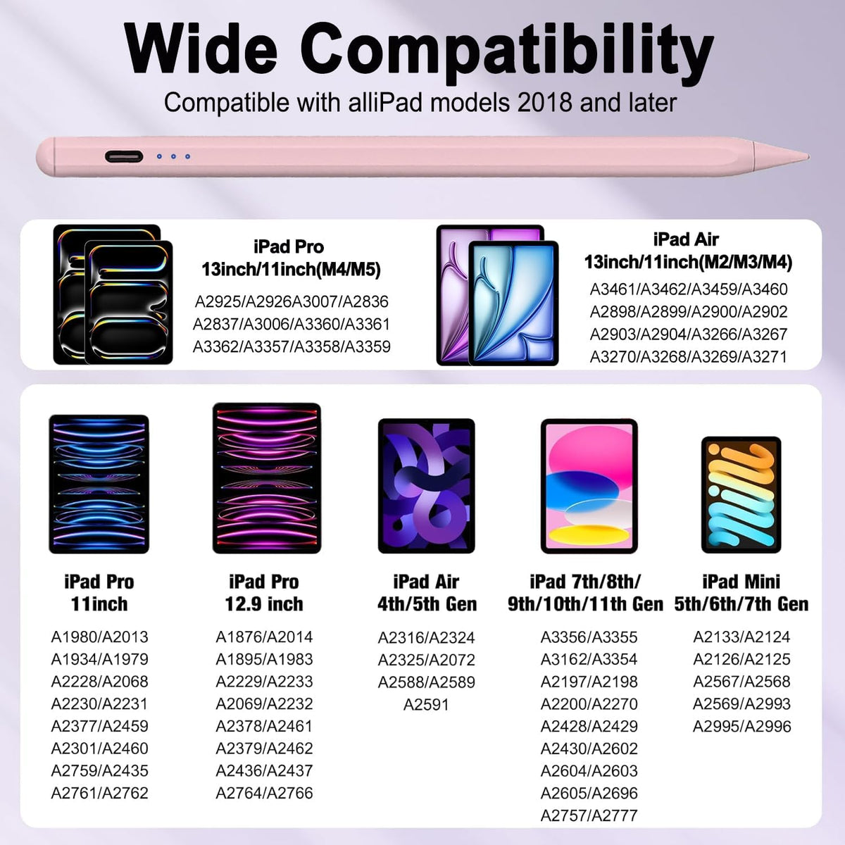 Lápiz óptico para Apple iPad de 6ª a 11ª generación 2026-2018, paqu...