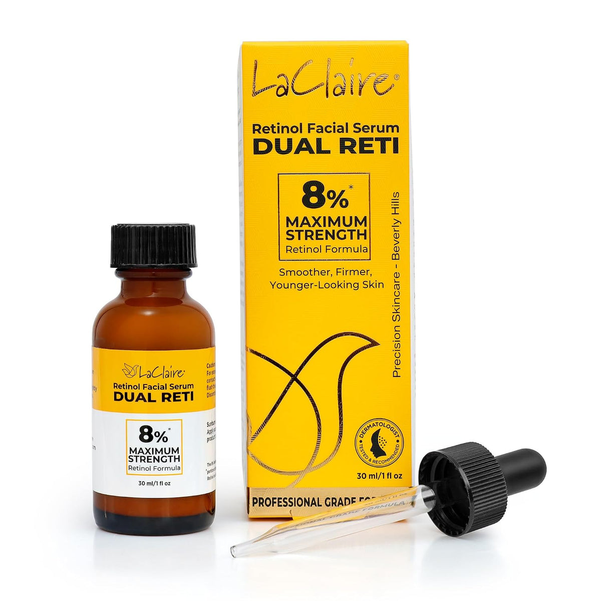 LaClaire Retinol Complex - Suero facial antienvejecimiento, ilumina...