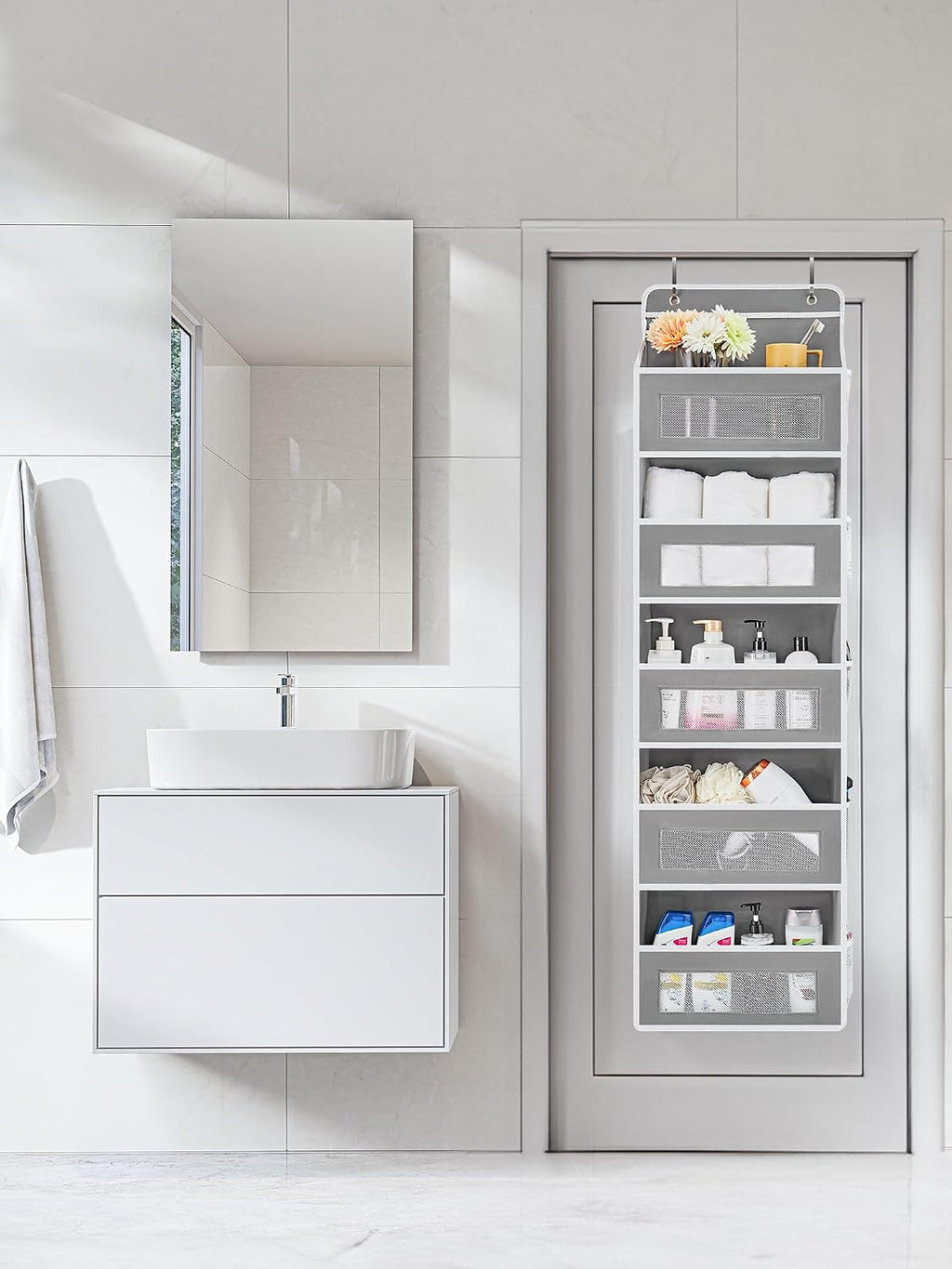 JARLINK Organizador sobre la puerta para dormitorio, despensa, baño...
