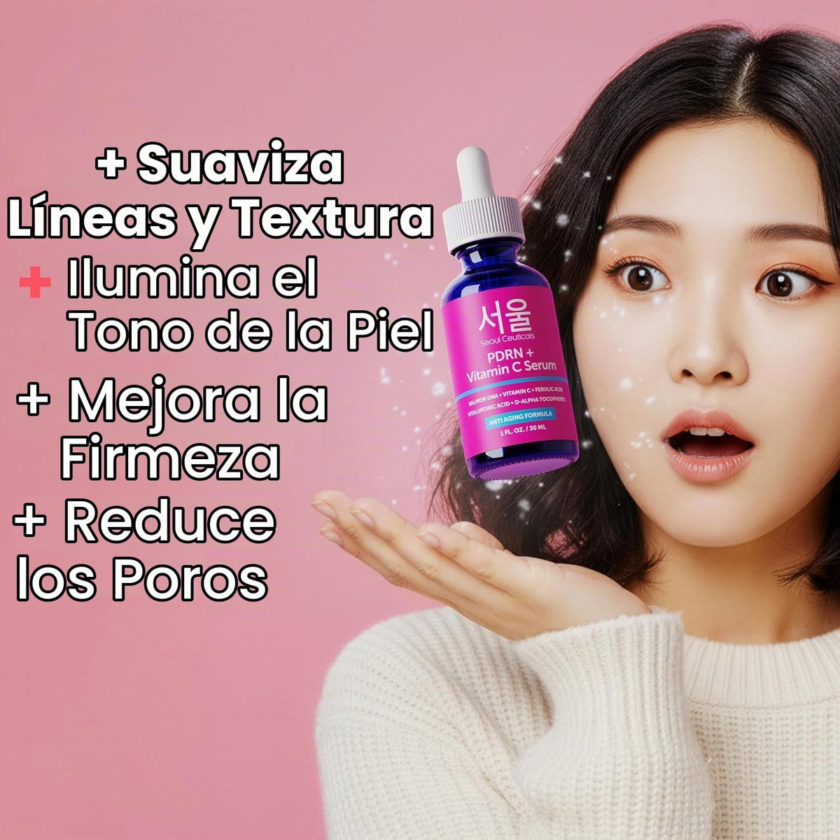 SeoulCeuticals PDRN Serum Salmon DNA Vitamina C Suero facial Cuidad...