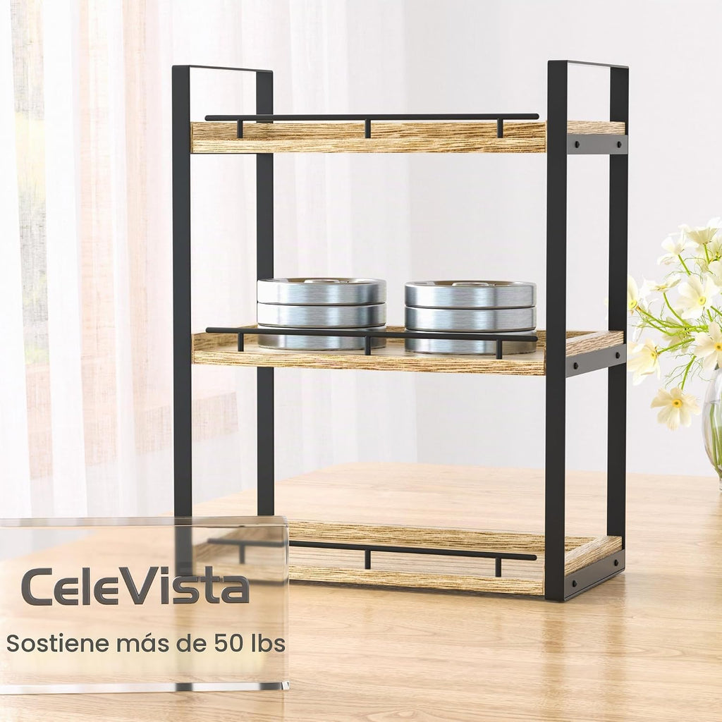 CeleVista Organizador de encimera de baño, estante de encimera de m...