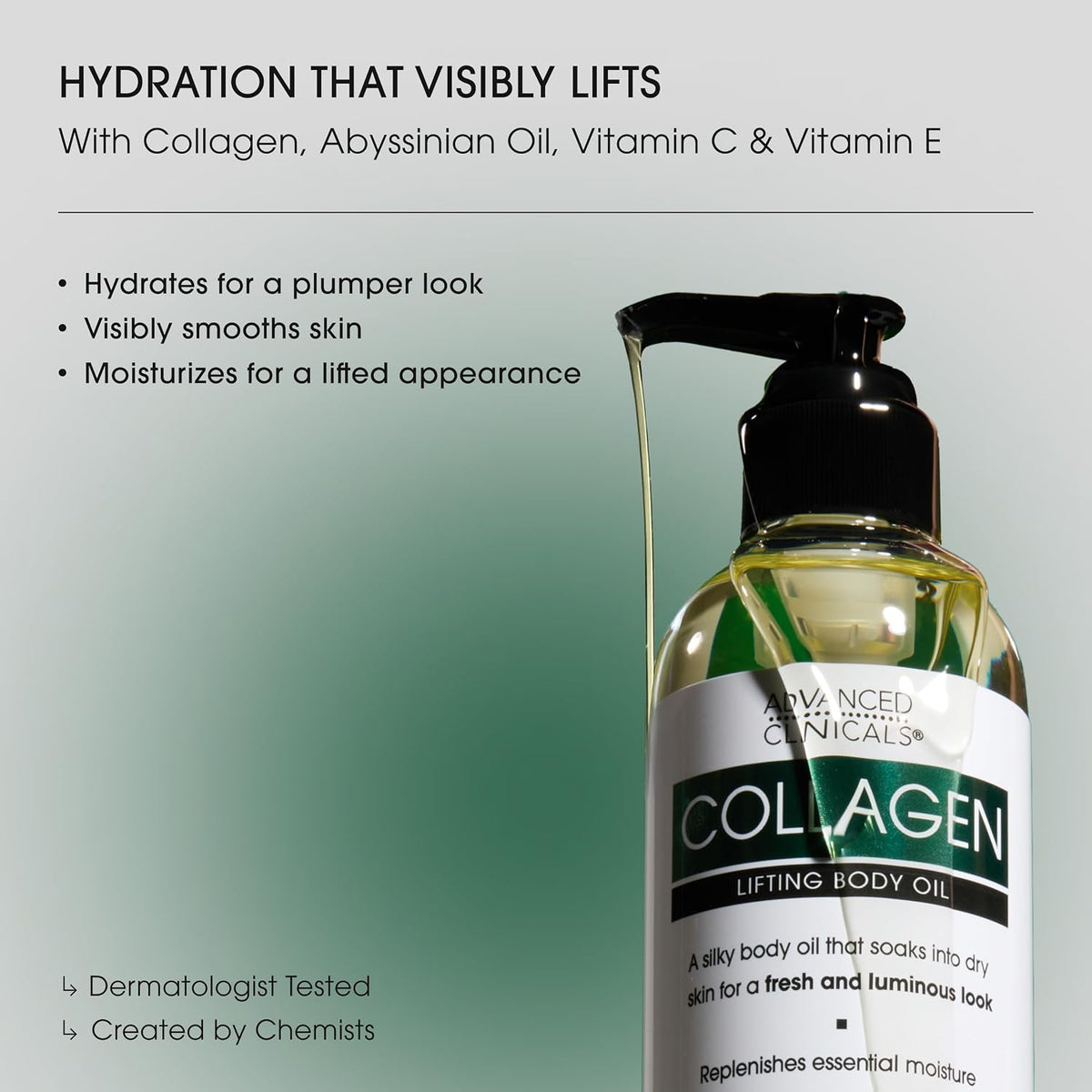 Advanced Clinicals Aceite de Colágeno Hidratante para Cuerpo y Desp...