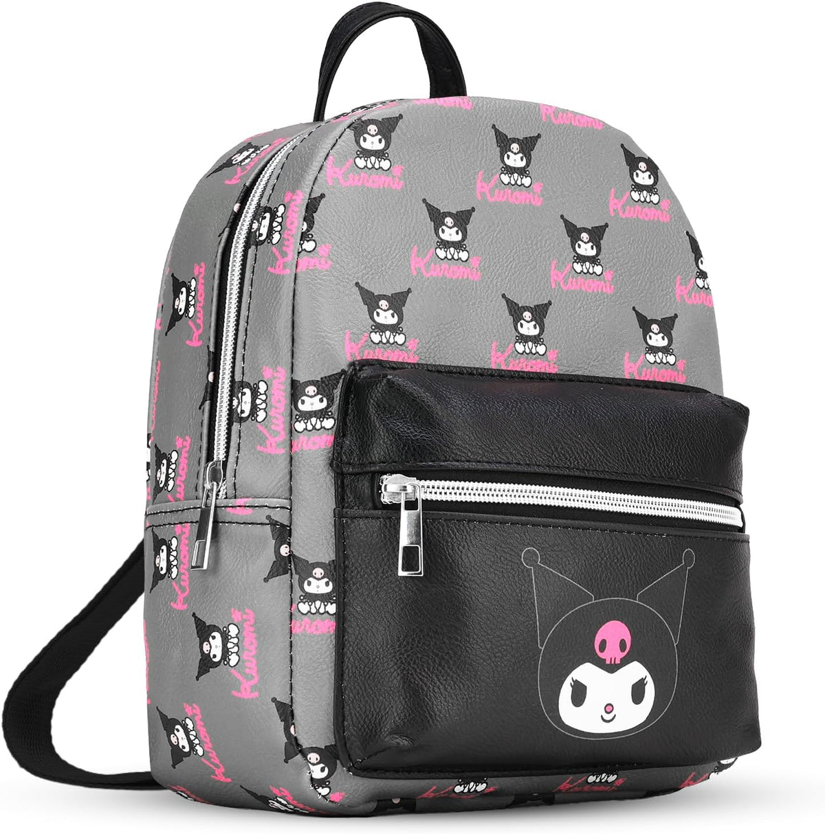 Hello Kitty Kuromi Mini mochila para niñas, mochila de piel sintéti...
