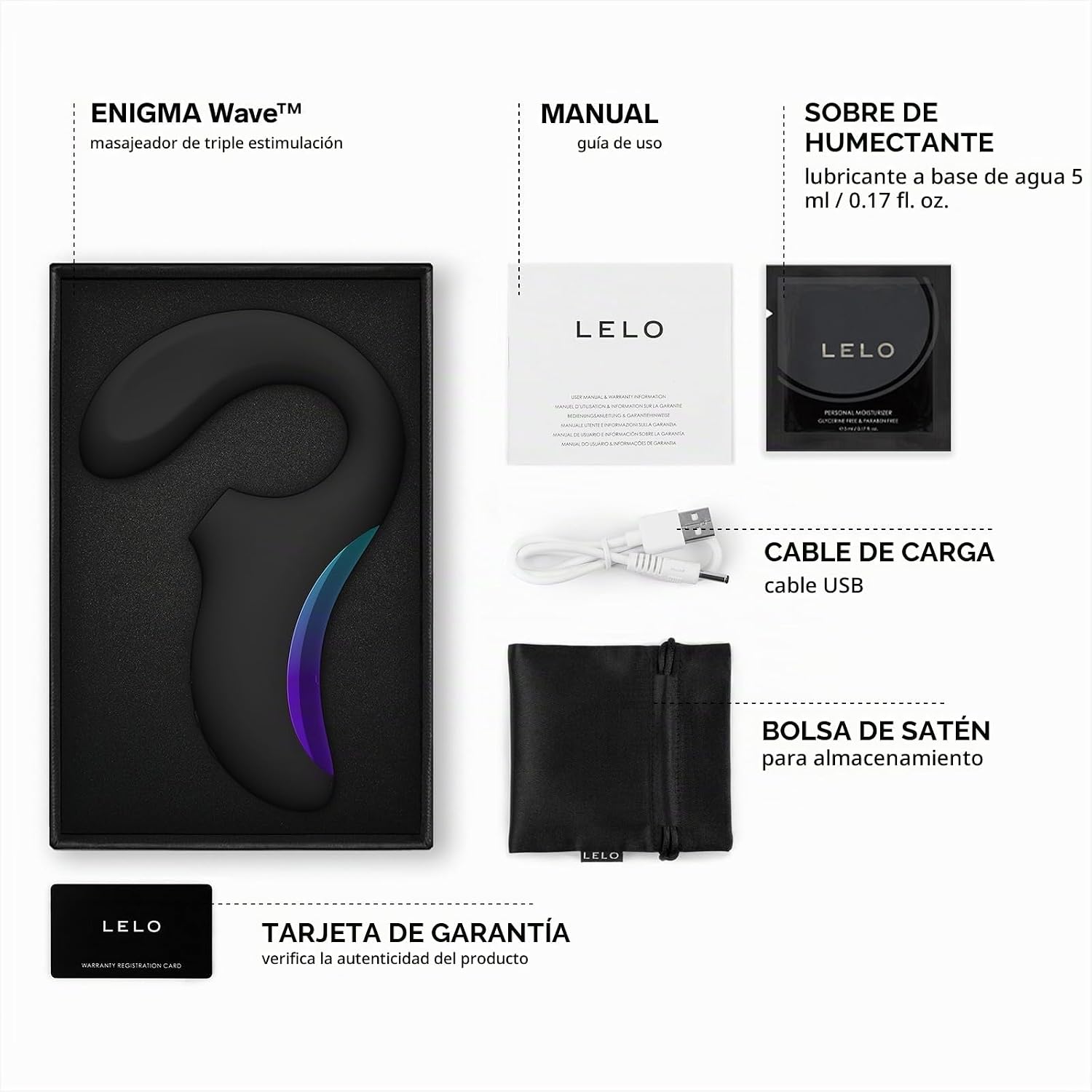 LELO Enigma Wave Vibrador de triple estimulación para mujeres, vibr...