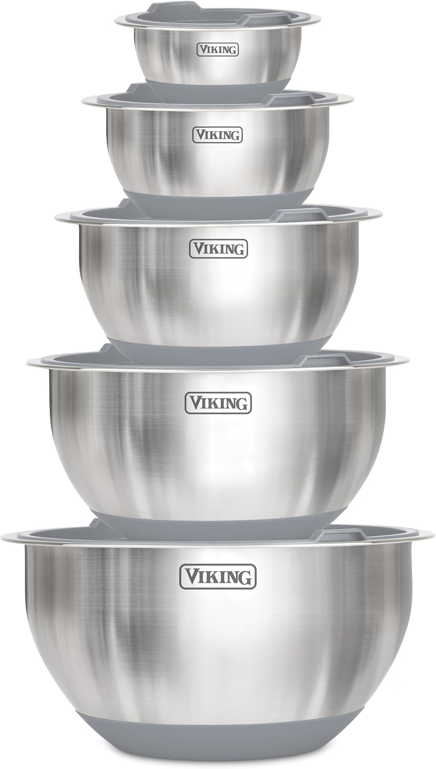 Juego de tazones para mezclar Viking, 10 piezas de utensilios de co...