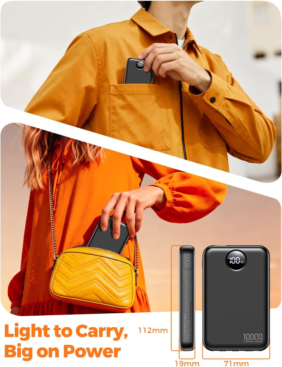 Zmmyuluo Cargador portátil de 10000 mAh con 4 cables integrados, pa...