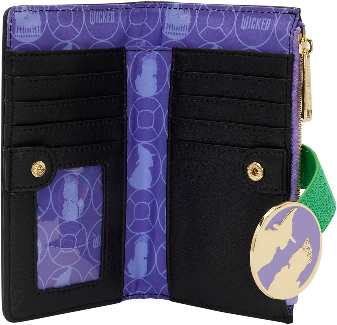 Loungefly Cartera universal Wicked Glinda &amp; Elphaba Floral y En...