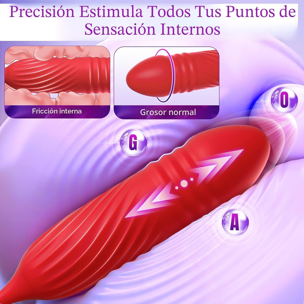 Vibrador de juguete de rosa para mujeres - MOOLIGIRL Control de apl...